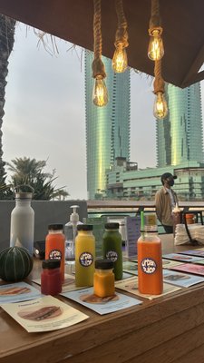 Participants enjoying Urban Juice after spinning