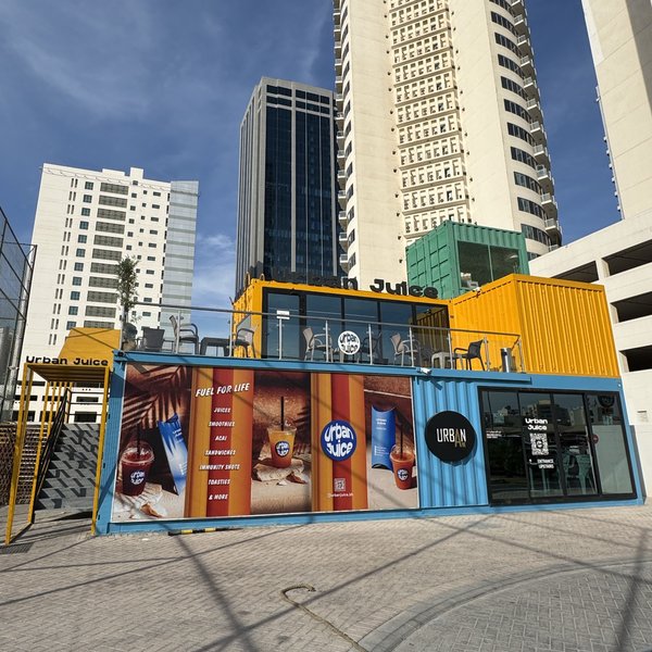 Urban Juice Container Shop Exterior